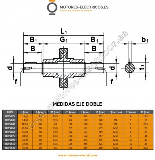 EJE DOBLE DE SALIDA PARA...